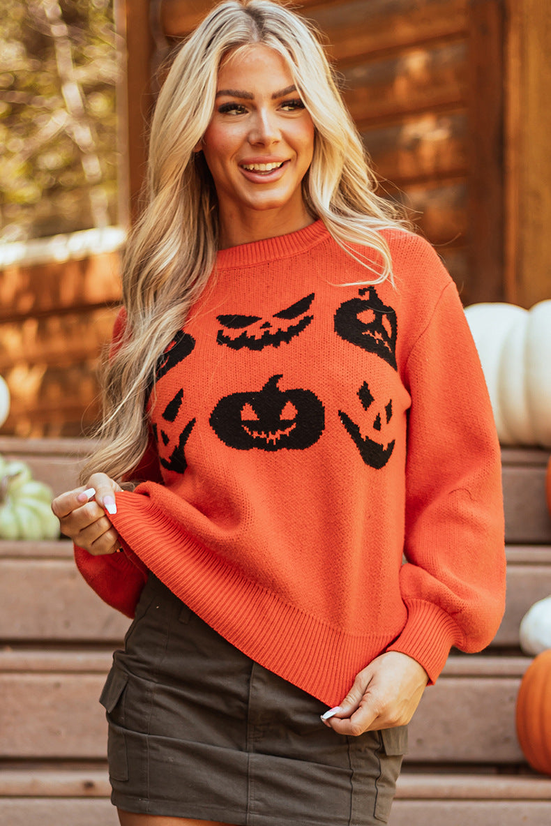 PrincessAce Casual Halloween Knit Sweater for Cozy Style
