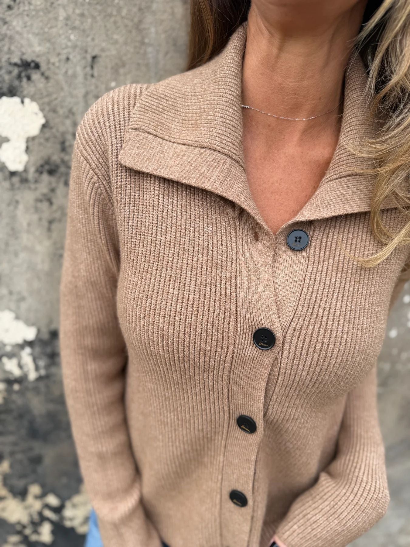 ShoptheCIC Loose Cropped Button Lapel Sweater Jacket