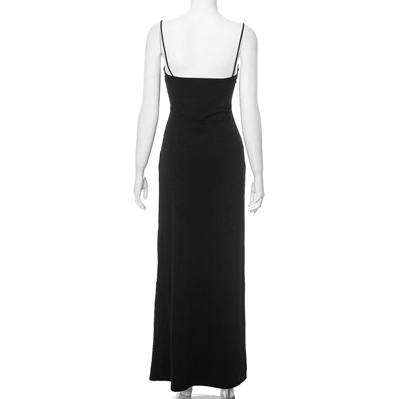Monroe Slit Dress - Black