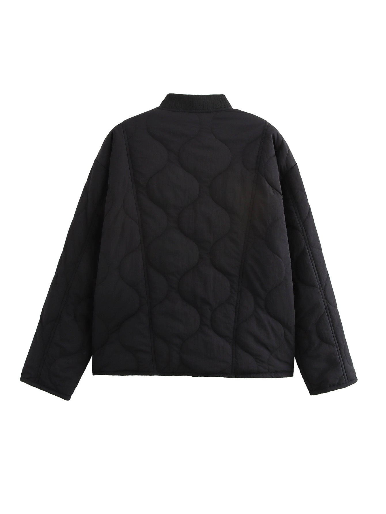 Quilted Padded Jacket with Chic Leopard Lining Design