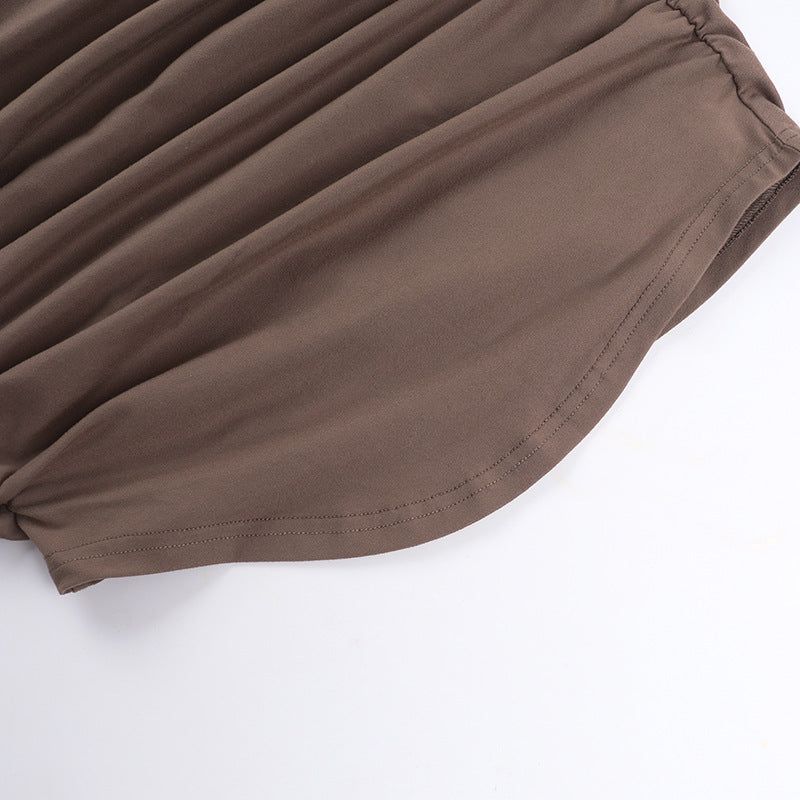 Mocha 2 piece Maxi Dress - Brown