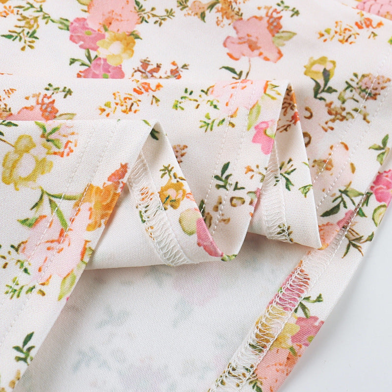 Floral Print Sweetheart Corset Flared Maxi Dress 20