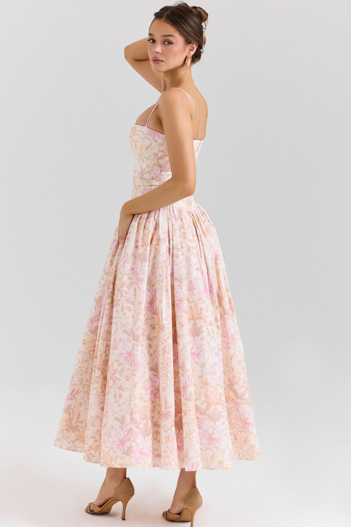 Ditsy Floral Slim Fit Slip Dress