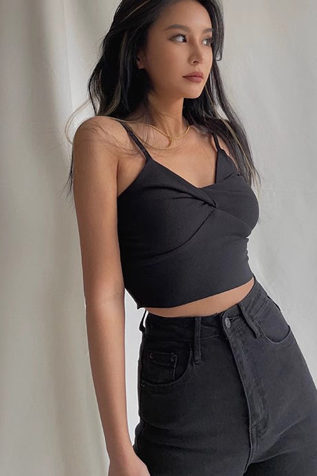 Sleeveless Ribbed Tank Tops Fitted Crisscross Shirt