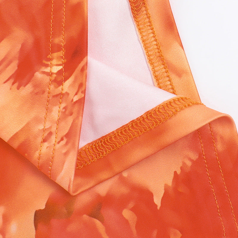 Gerbera Maxi Dress - Orange