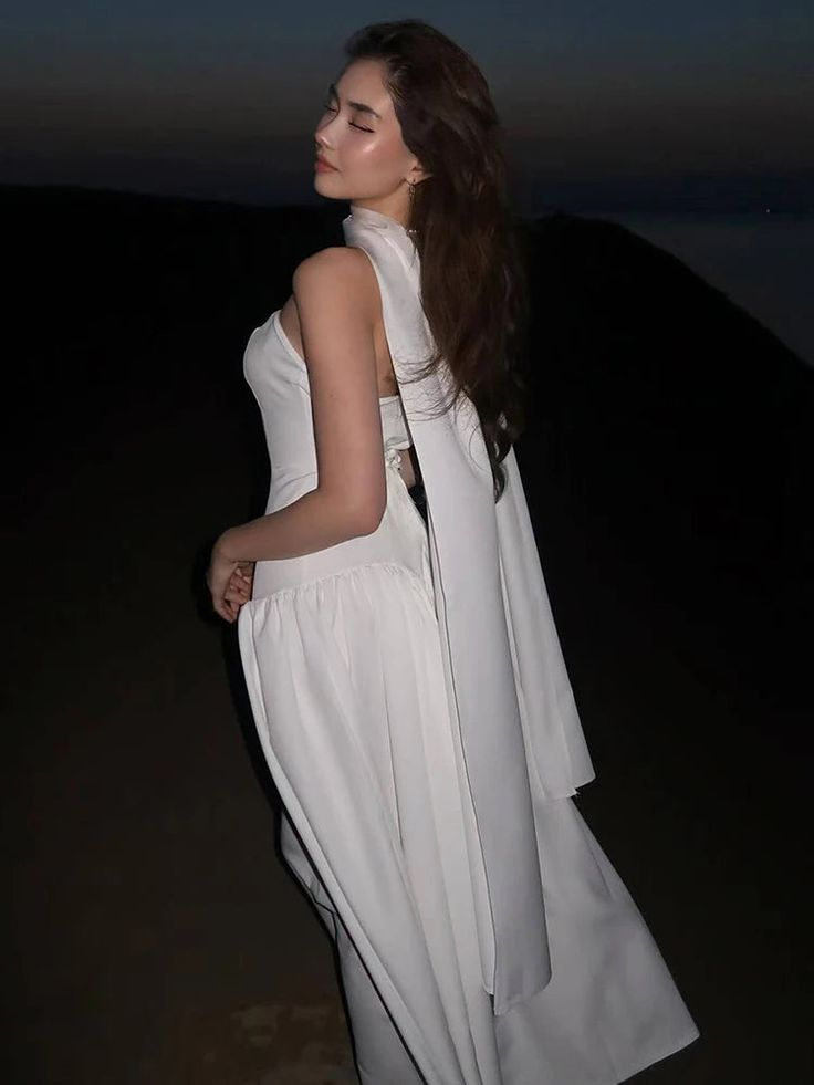 Classy Sleeveless Pink Satin Strapless Long Party Dress Prom Dress With Scarf D958