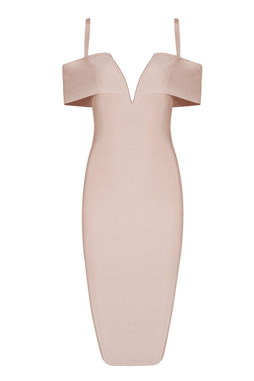 Black Off-the-shoulder Sexy Bandage Cocktail Dress - Mislish