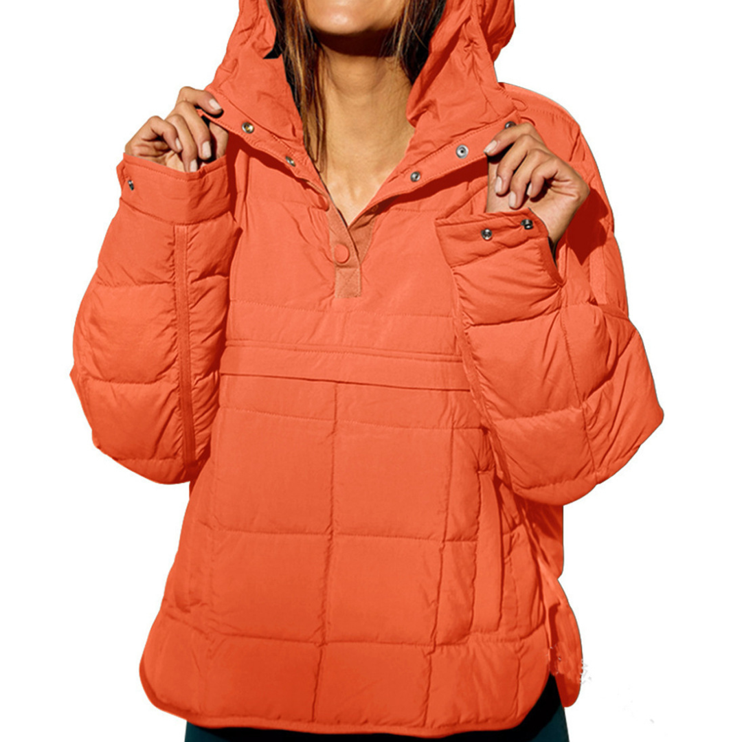 Hooded Quilted Pullover Puffer Jacket 7