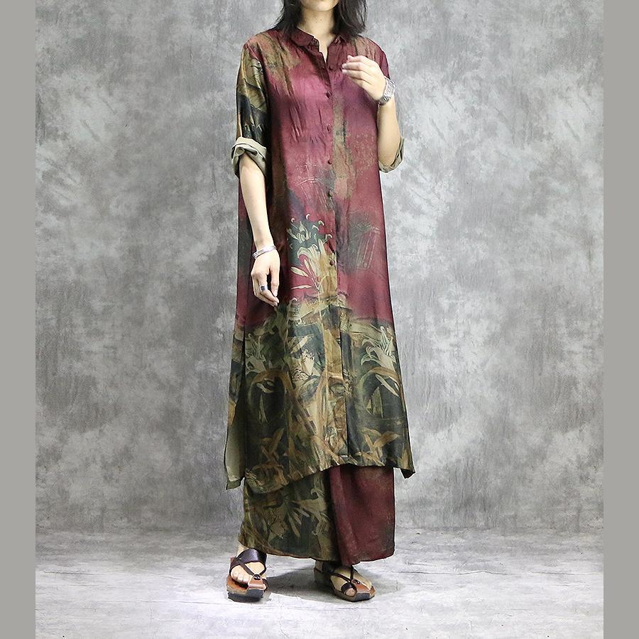 Chiffon Deep V-Neck Cape Sleeve Sheer Layered Flowy Maxi Gown - View 2