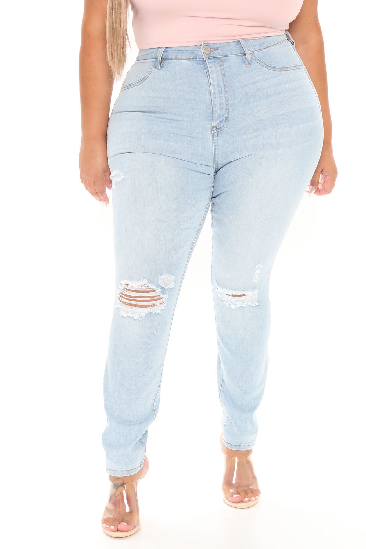 KittenAlarm - Our Favorite High Rise Skinny Jeans - Light Blue Wash