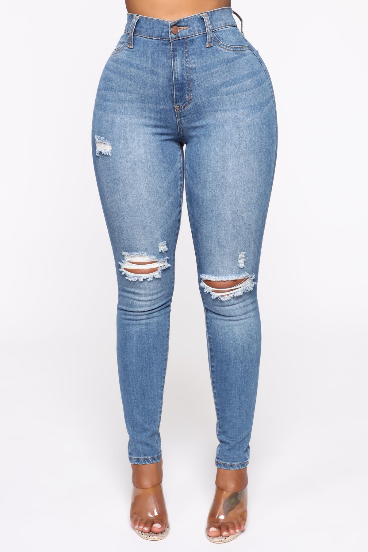 KittenAlarm - Our Favorite High Rise Skinny Jeans - Medium Blue Wash