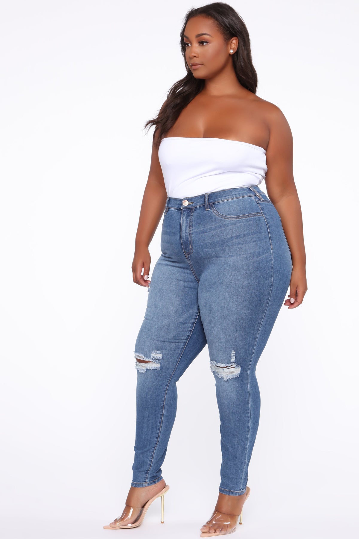 KittenAlarm - Our Favorite High Rise Skinny Jeans - Medium Blue Wash