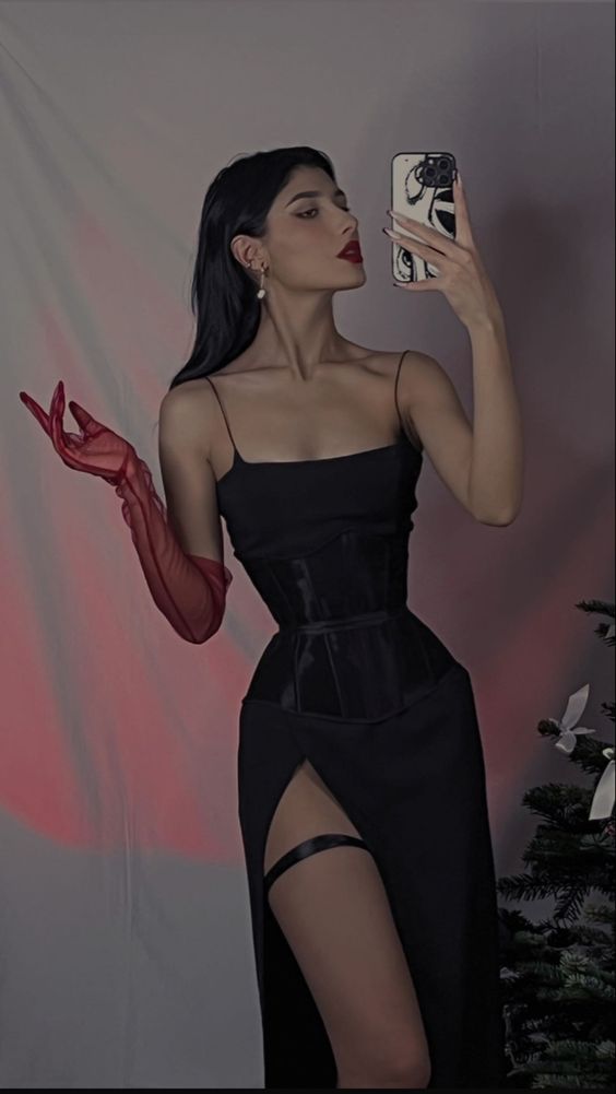 Elegant Mermaid Straps Black Prom Dresses Formal Dress