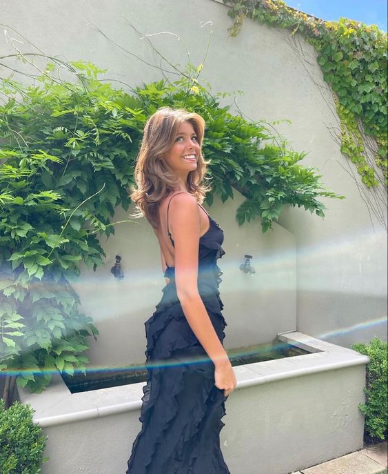 SHeath Straps Black Split Prom Dress Women Sexy Party Dresses