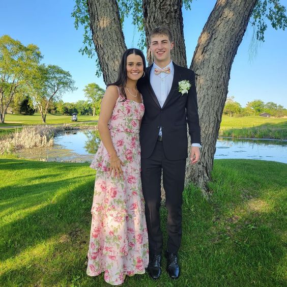 Sexy Mermaid Long Pink Floral Prom Dress Party Dresses