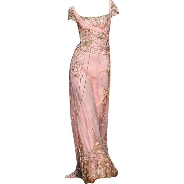 Chic A Line Square Neckline Flowers Chiffon Evening Dress Long Prom Dresses