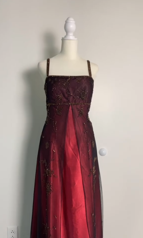 Sexy A Line Spaghetti Straps Burgundy Long Evening Dress Party Dress Prom Dresses