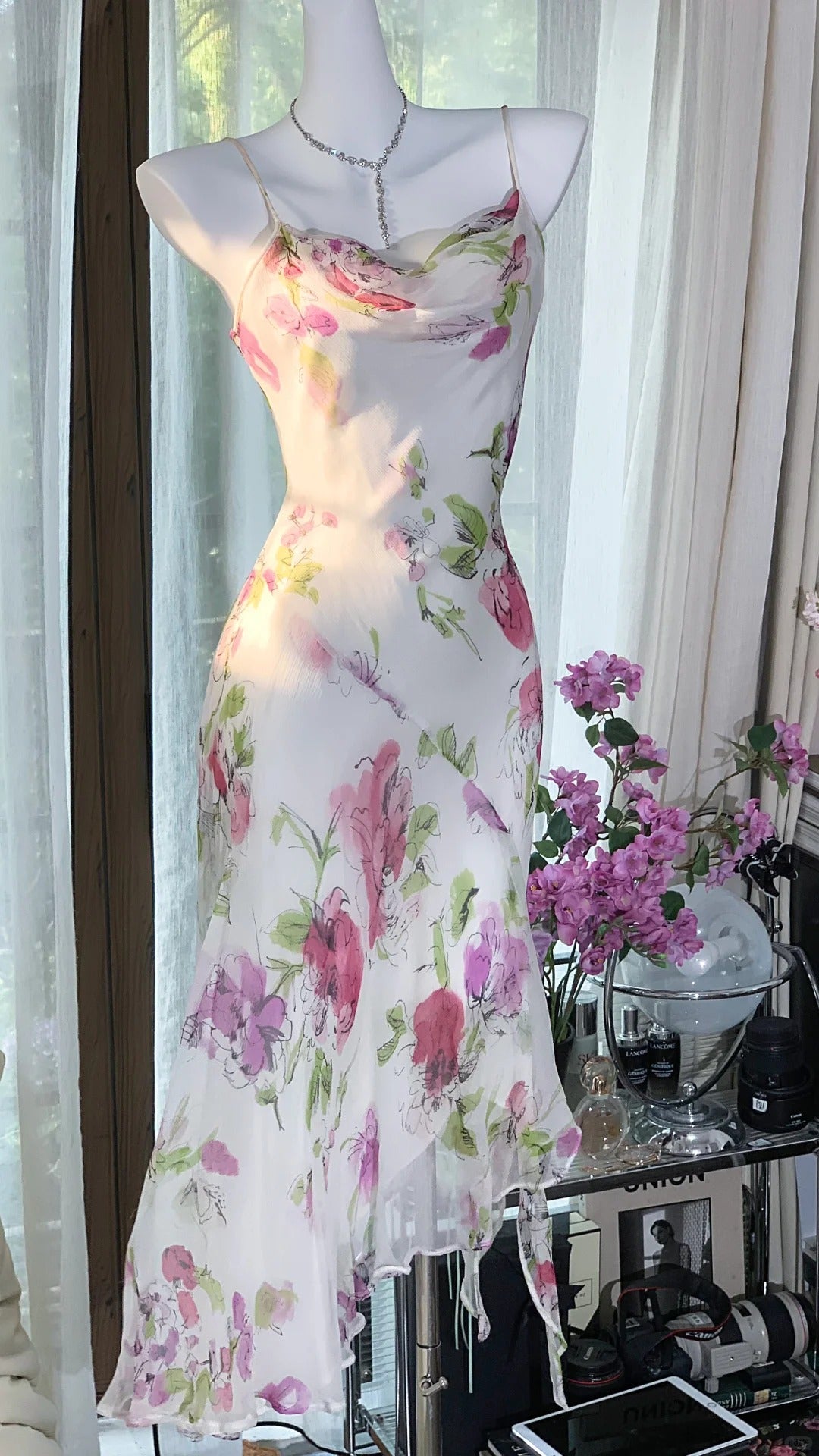 Elegant Printed Strapless Chiffon Mermaid Evening Gown Prom Dress P3255