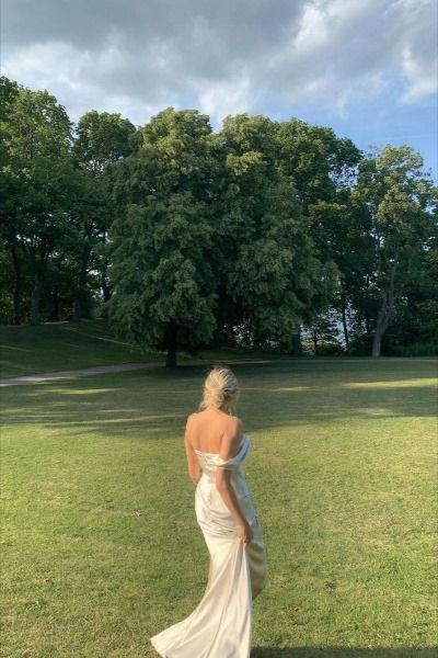 Sexy A line Sweetheart Party Dresses Ivory Slit Long Prom Dresses