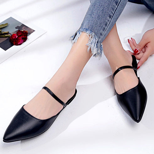 Pointed Toe Closed-toe Flat Pumps Shoes - Mislish