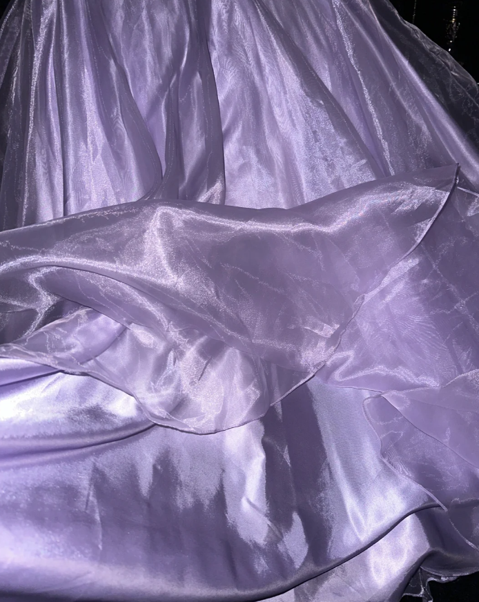 Pretty Spaghetti Straps Lavender Tulle Beaded Embroidery Mermaid Evening Dress Long Birthday Prom Gown D1427