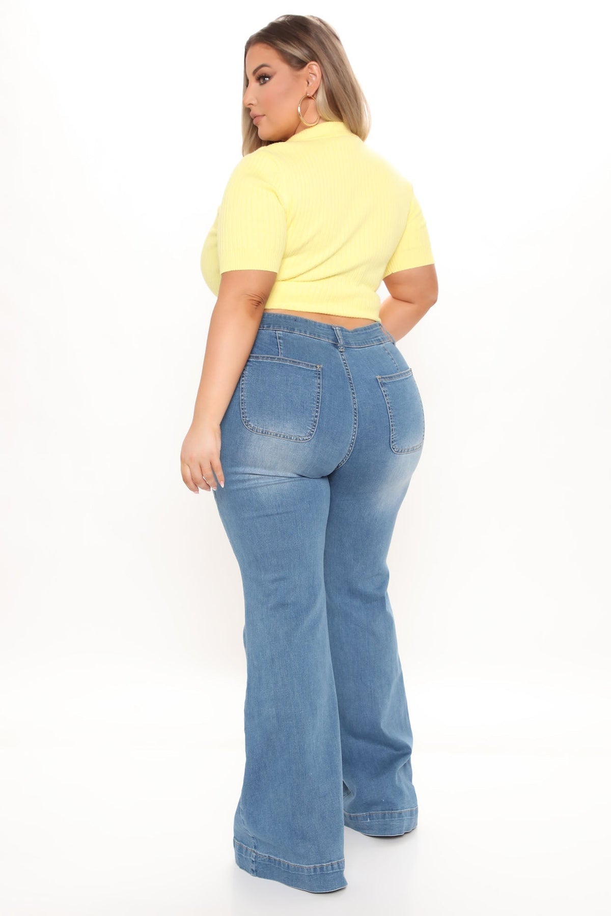KittenAlarm - Paige High Rise Flare Jean - LightBlueWash