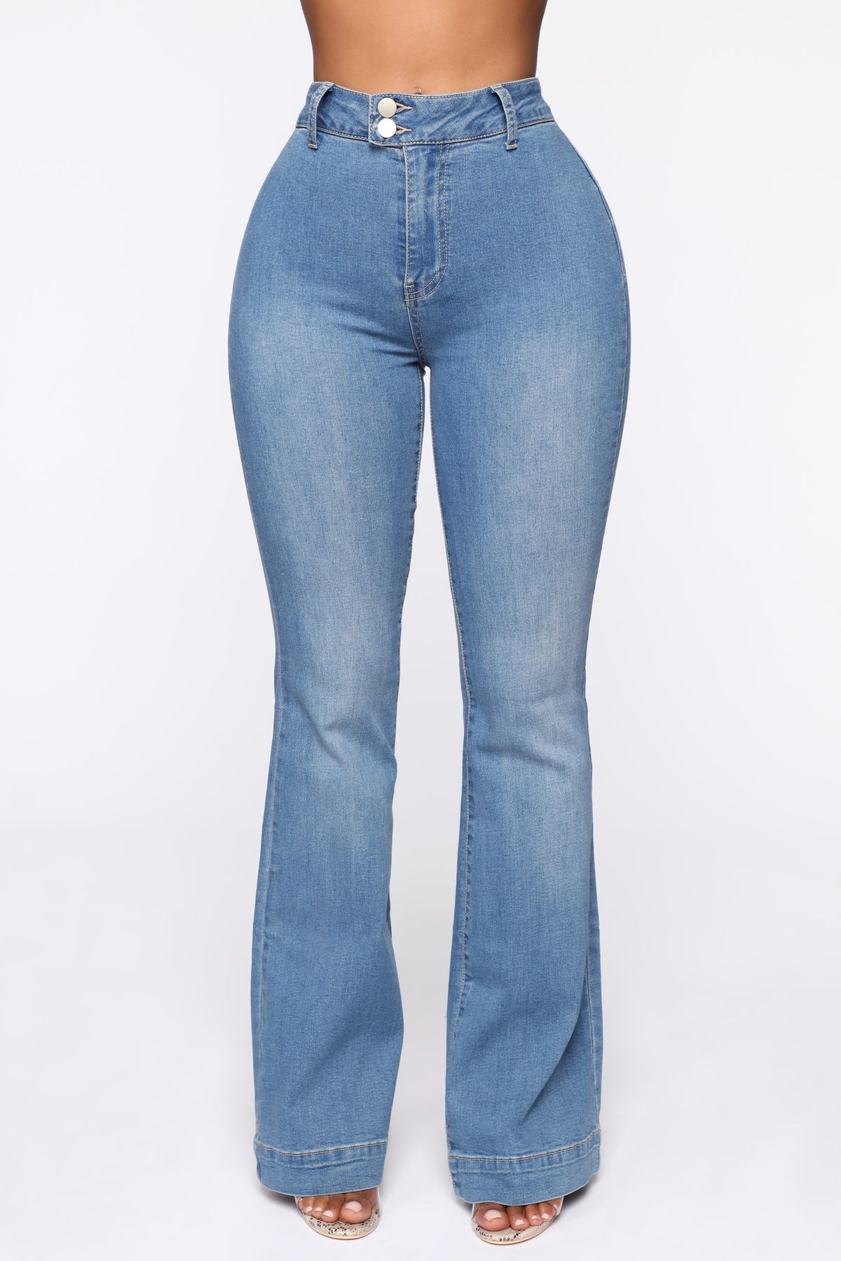 KittenAlarm - Paige High Rise Flare Jean - LightBlueWash