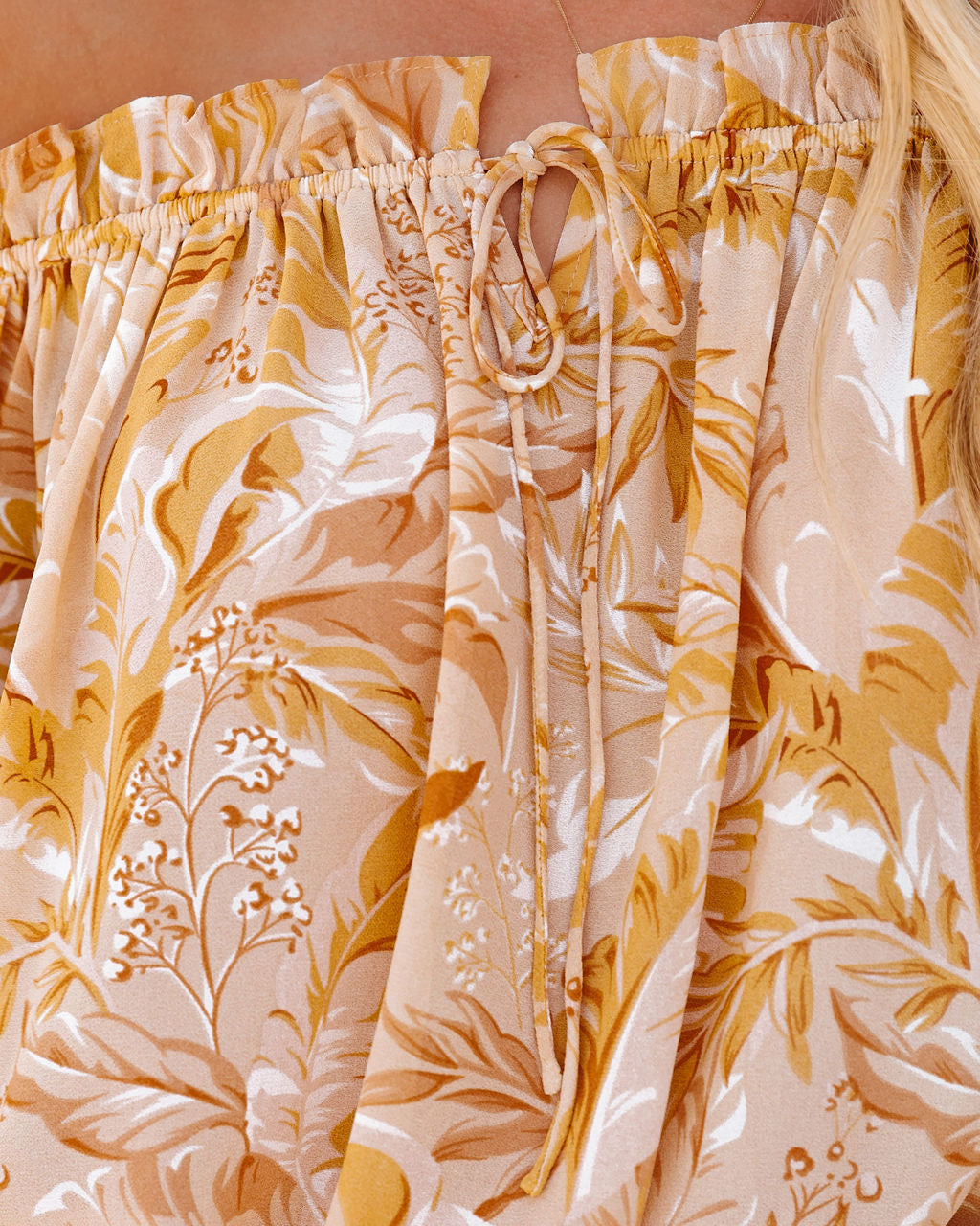 Papaya Printed Off The Shoulder Blouse - Fashionpara