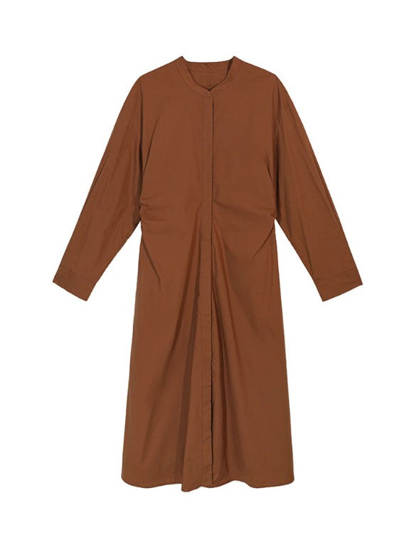 KittenAlarm - Paulina Drop Shoulder Curved Hem Shirt Dress