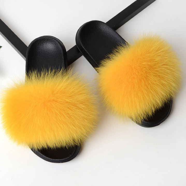 Comfort Fluffy Open-toe Slippers - Mislish