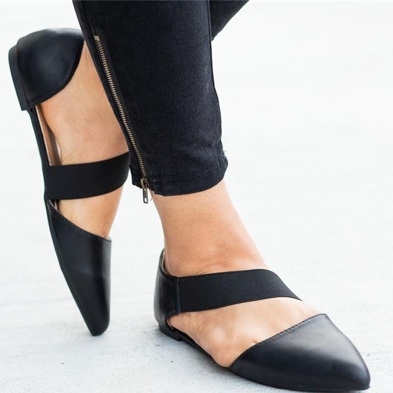 Pointed Toe Sandals Flats Pump Shoes - Mislish