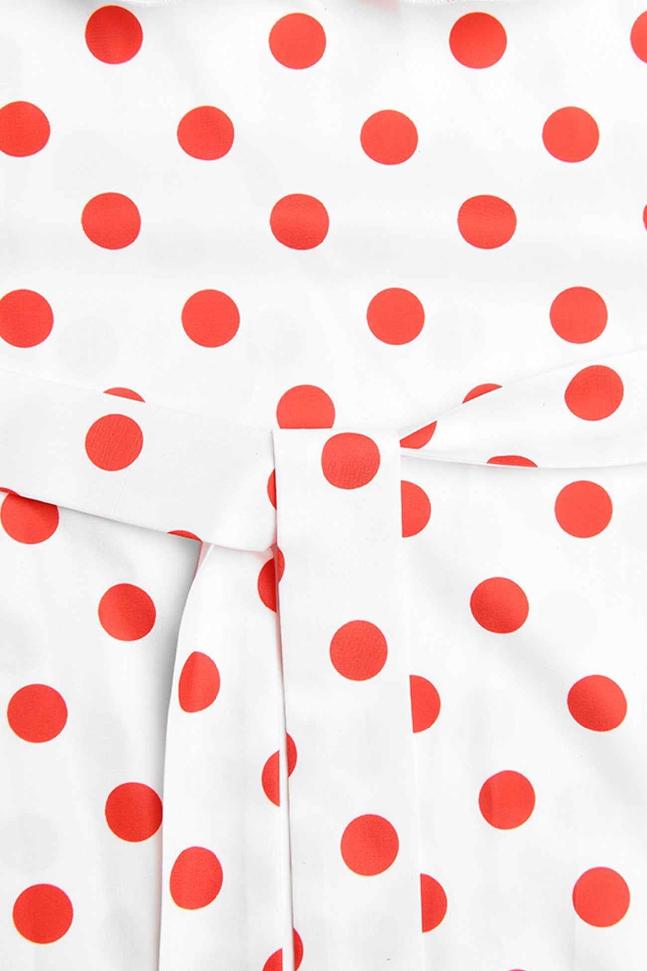 Polka Dots Ruffle Tie-up Midi Dress