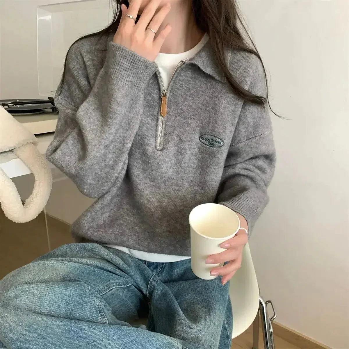 Polo Collar Sweater 4