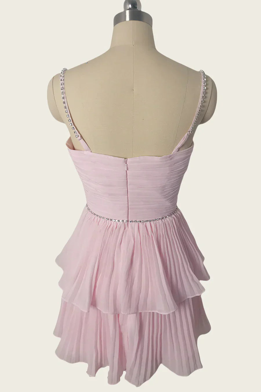 Pretty A Line Sweetheart Light Pink Short Homecoming Dress with Beading