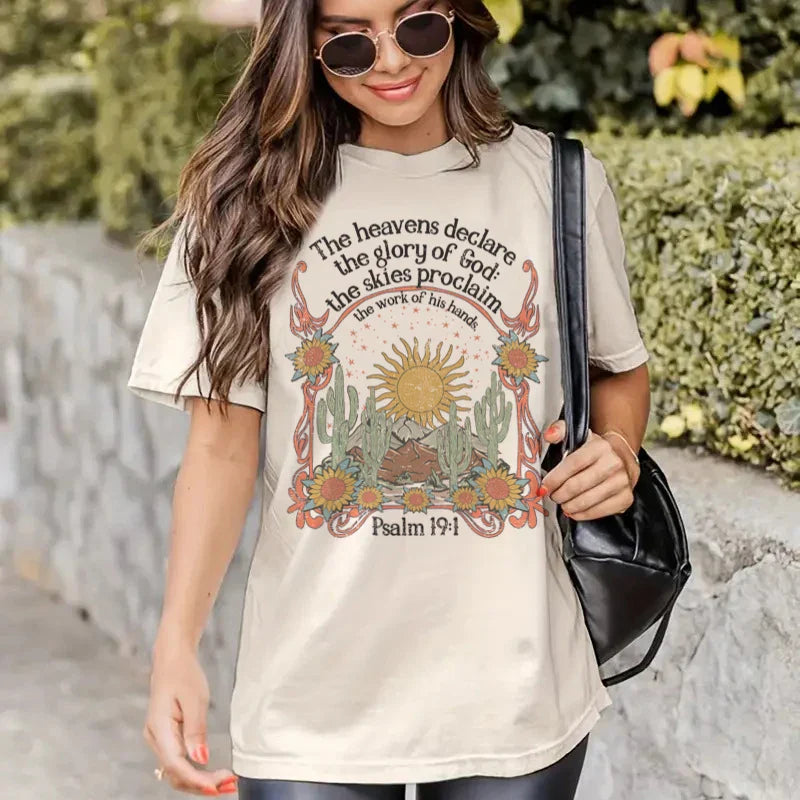 Psalm 19:1 Jesus Faith T-shirt - Fashionpara