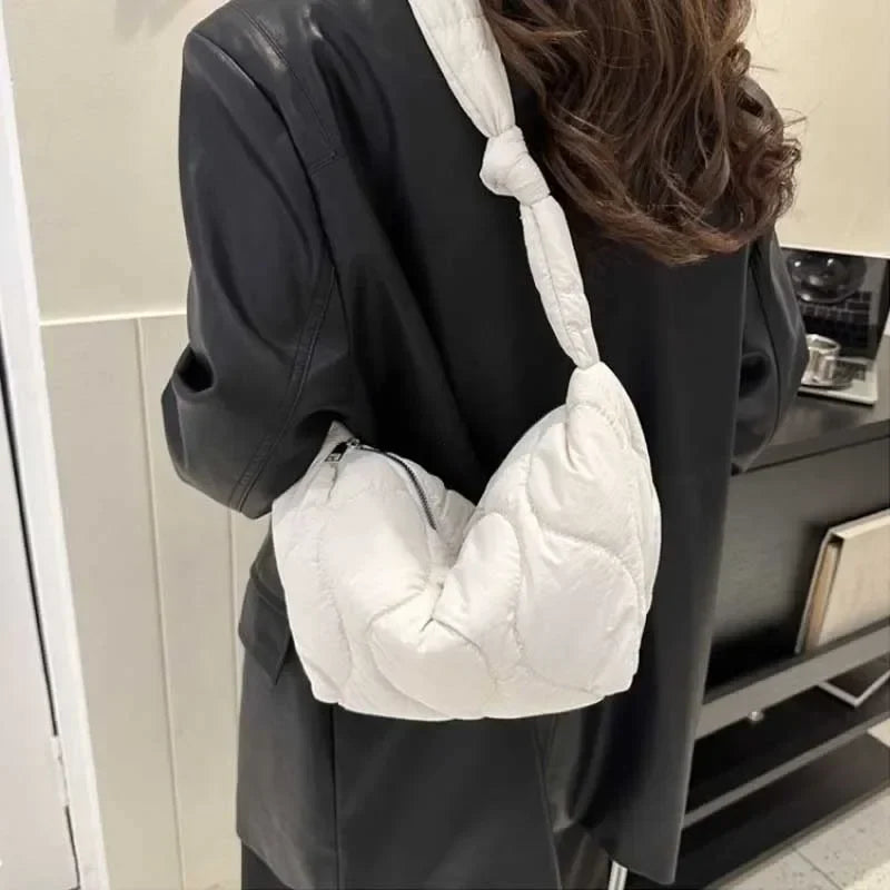 Soft Puffer Cotton Quilted Crossbody Bag