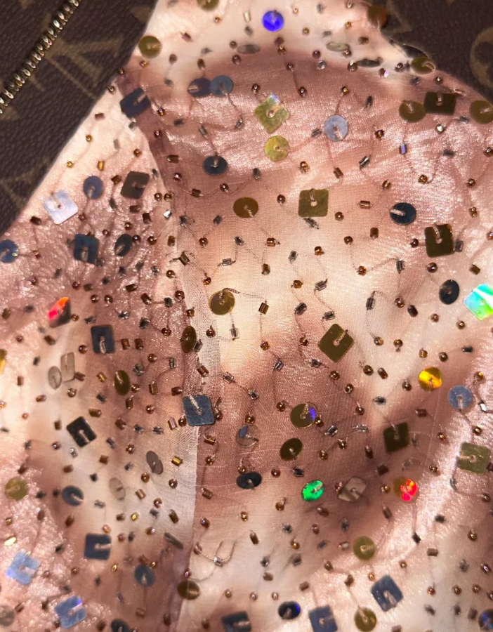 Chic Halter V Neck Chiffon Print Floral Sequin Beaded Mermaid Party Dress Birthday Prom Gown D1267