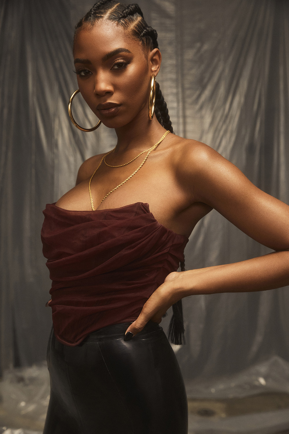 Mesh Boned Corset Top - Fashionpara