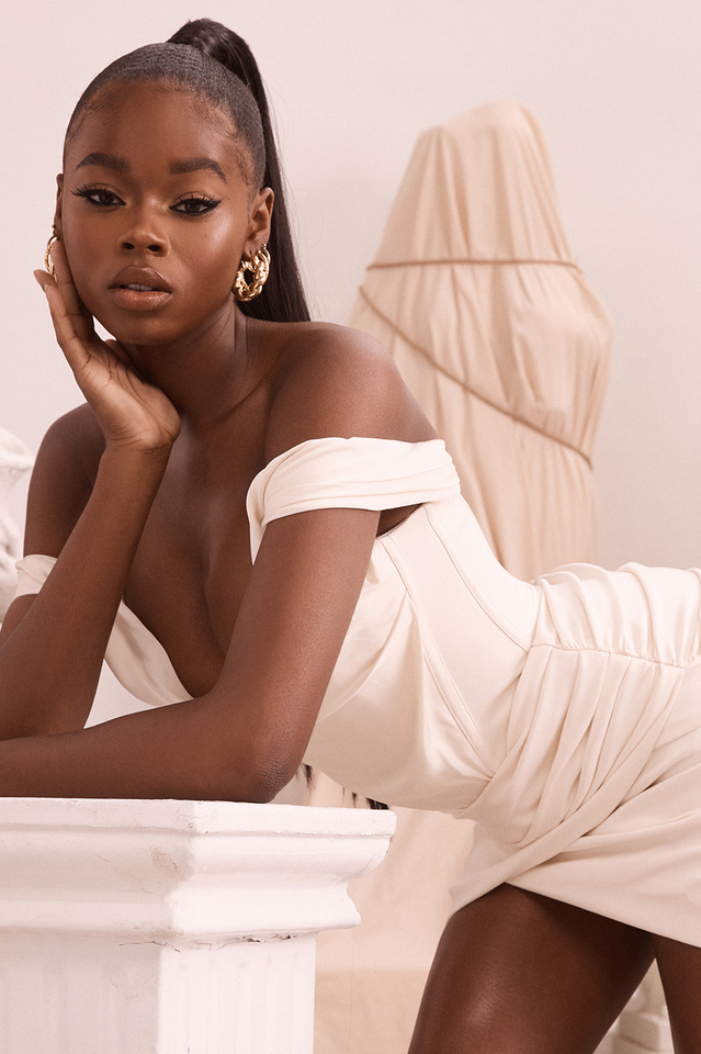 Mini Satin Corset Dress - Fashionpara