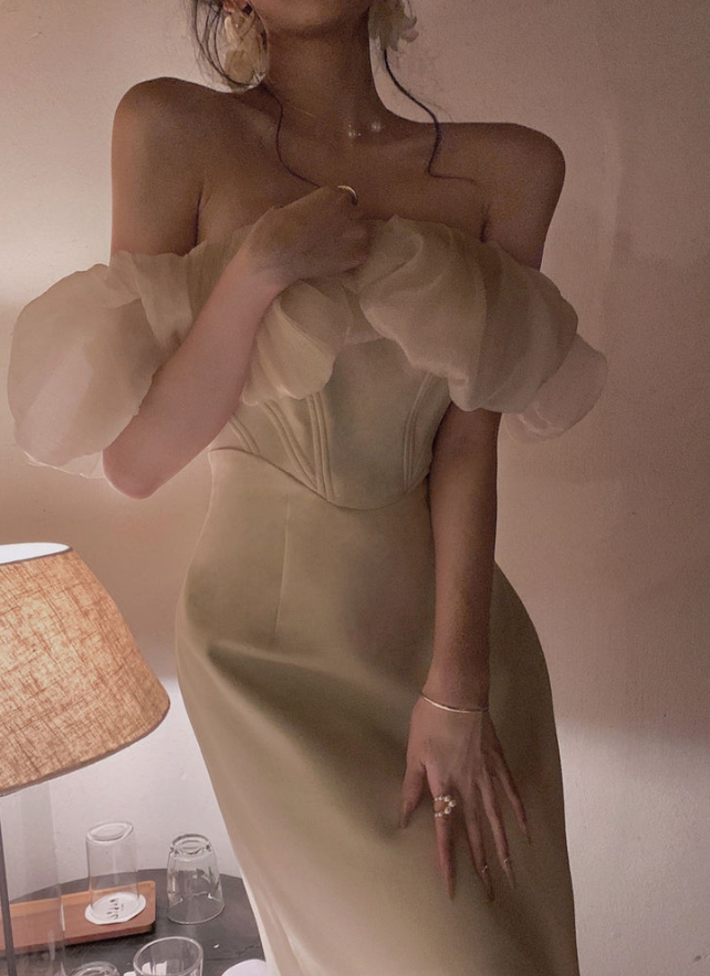 SUMMER OFF SHOULDER PATCHWORK PARTY ELEGANT FASHION OUTFITS ELEGANT MIDI WOMEN DRESS - Fashionpara