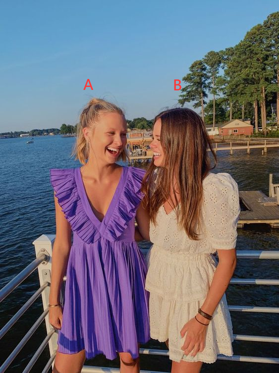 Purple/White Homecoming Graduation Dress Short Prom Dresses - Fashionpara