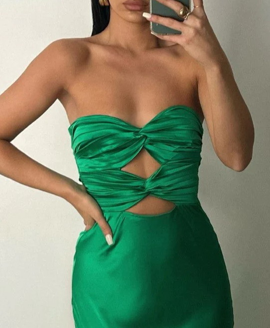 Gorgeous Sheath Green Long Prom Evening Dress - Fashionpara