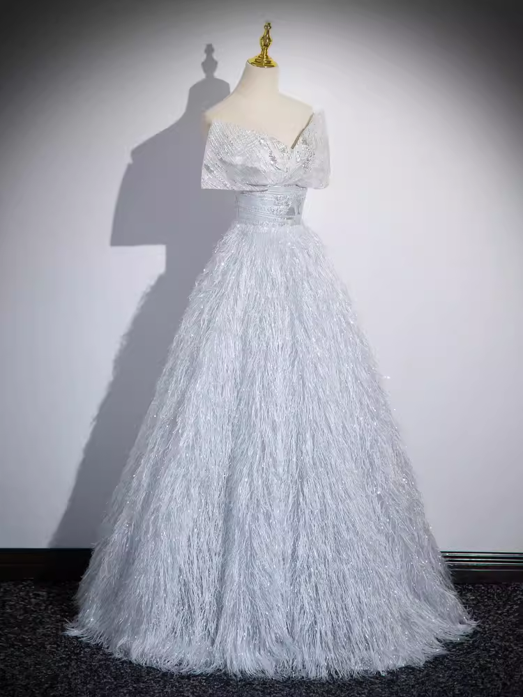 A line Off The Shoulder Evening Party Dress Sleeveless Prom Dress