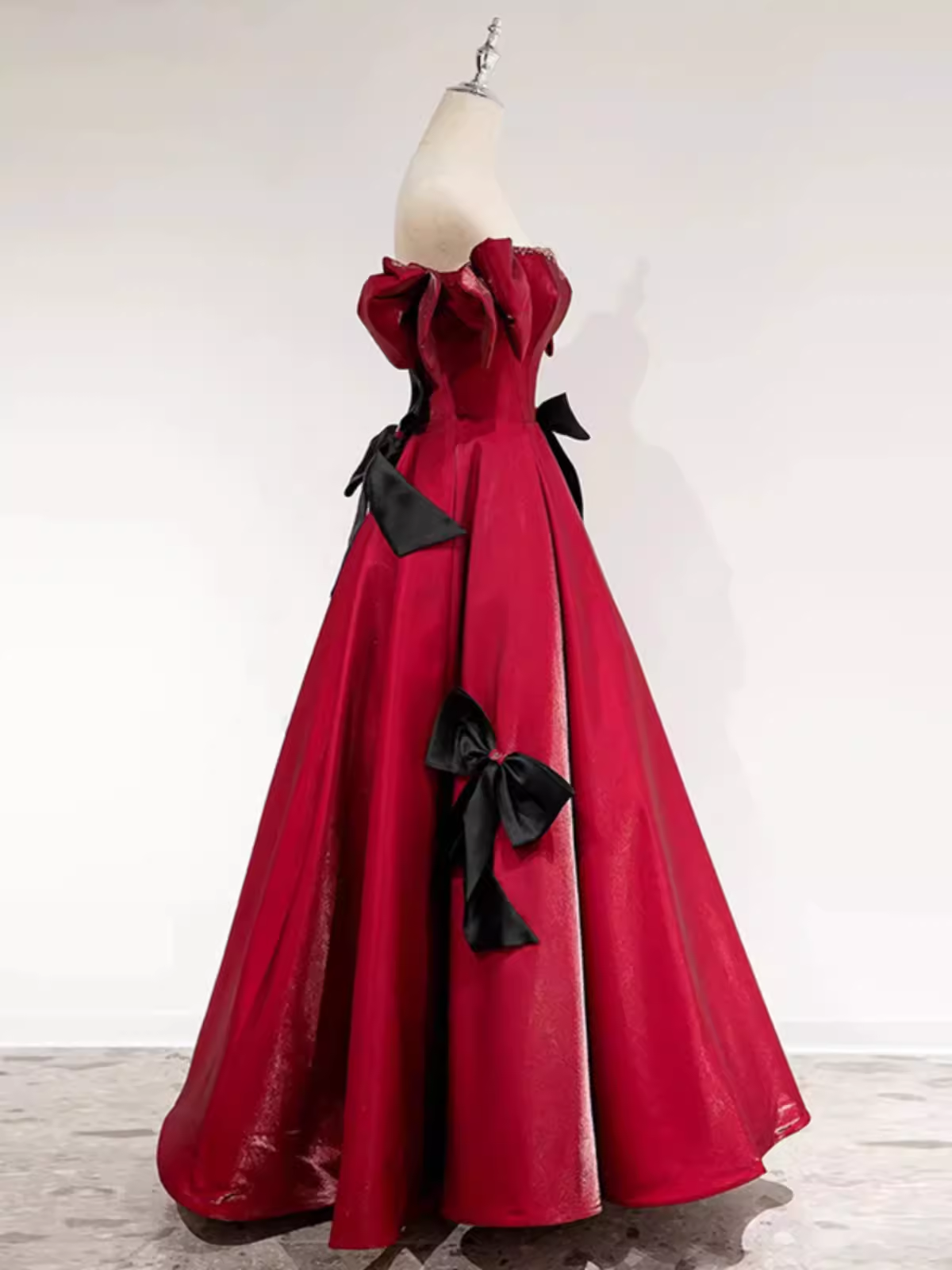 Princess A line Off The Shoulder Party Dresses Red Prom Dresses