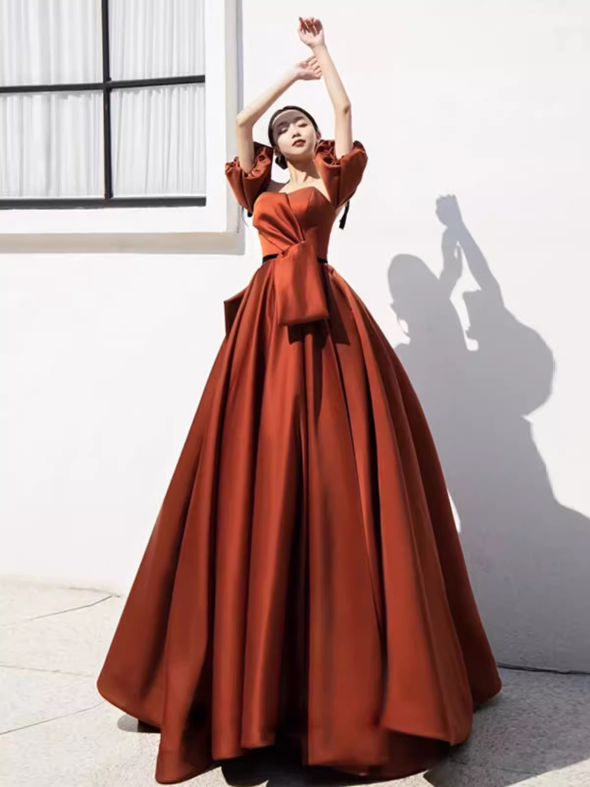Sexy Ball Gown Off The Shoulder Party Dresses Satin Prom Dresses