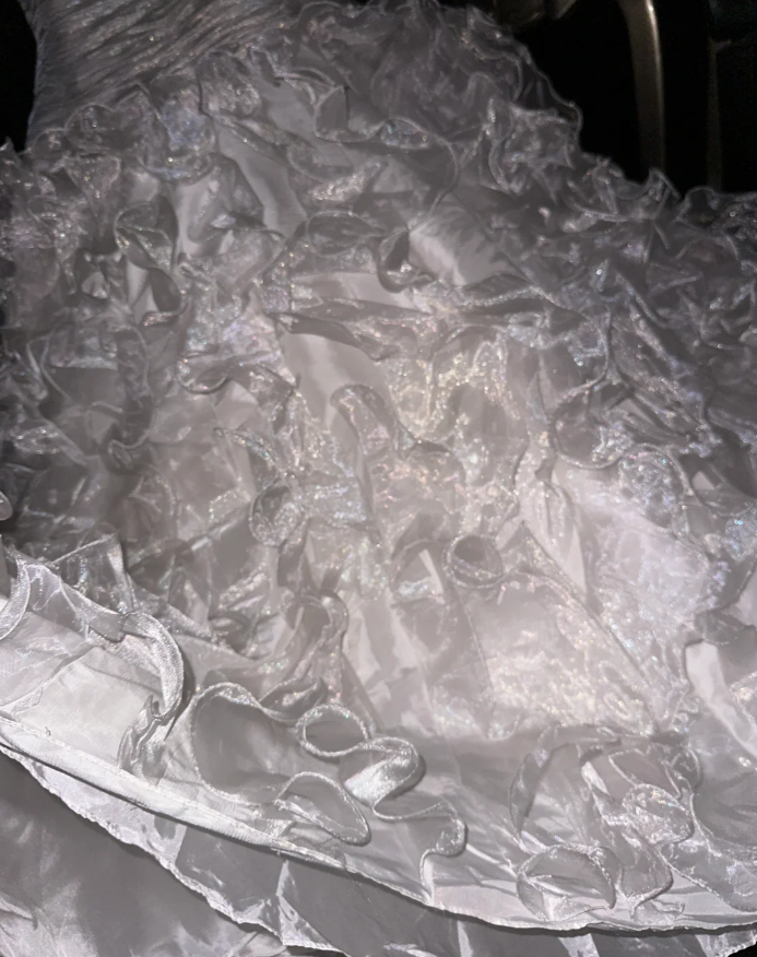 Classy Strapless Organza Pleated Mermaid Evening Dress Long Birthday Party Dress D1430