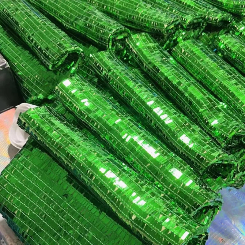 Red Sequin Leather Clutch Bag Wristlet