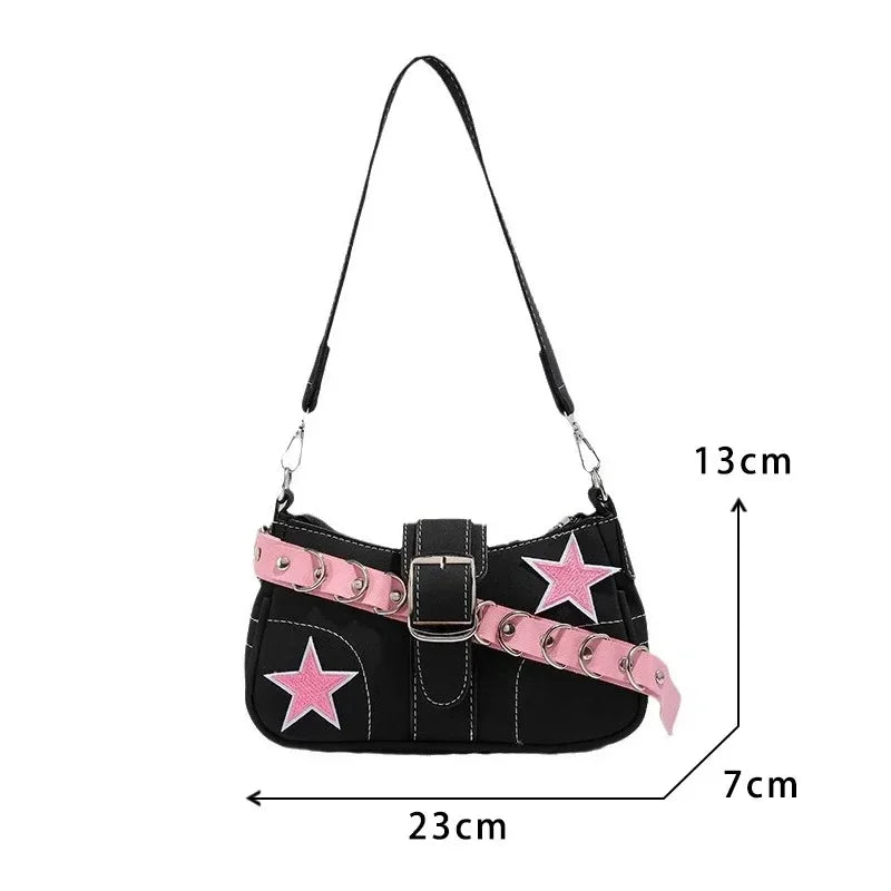 Retro Belt Design PU Leather Shoulder Bag