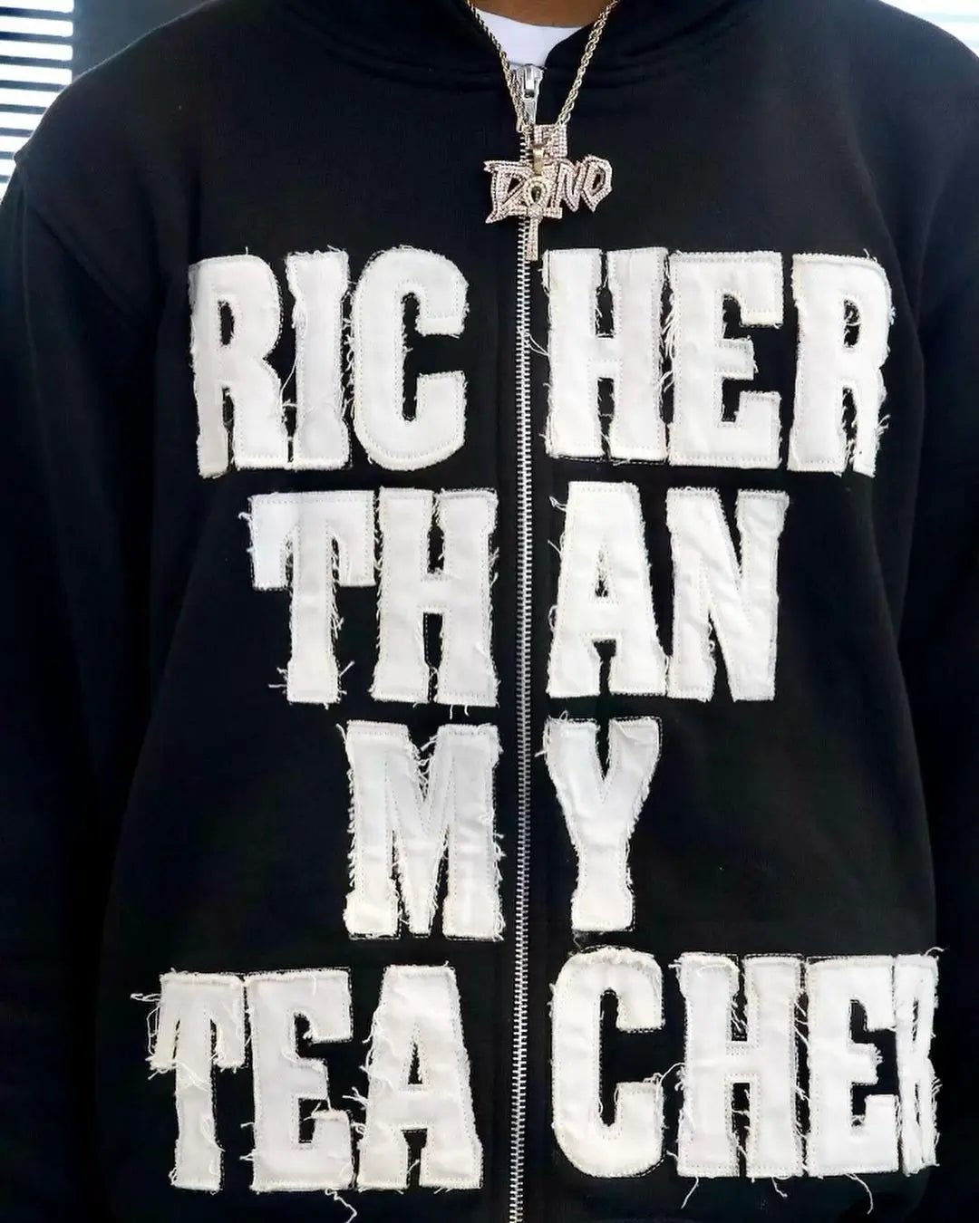Black Retro Demon Slayer Hoodie 4