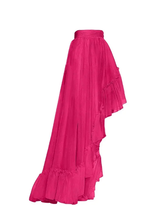 Rose Pink Deep V Sexy Swimsuit One Piece